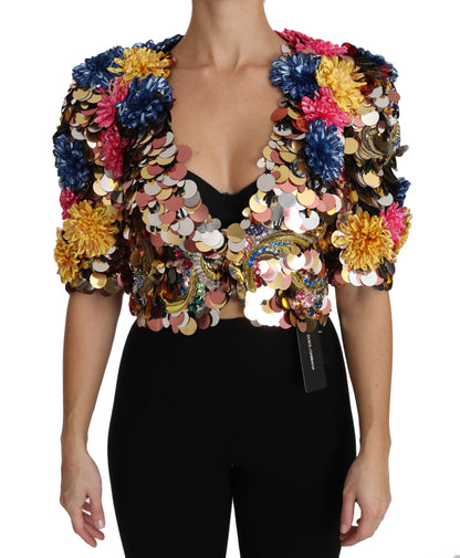 Dolce & Gabbana Enchanted Sicily Crystal-Embellished Short Jacket