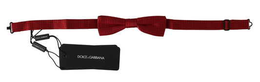 Dolce & Gabbana Red Dotted Silk 조절 가능한 목 파이피 넥타이 넥타이