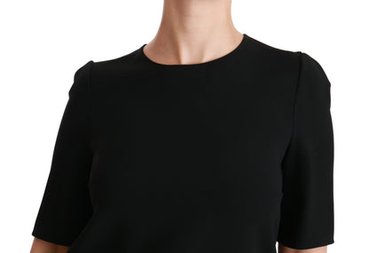 Dolce &amp; Gabbana Schwarze, kurzärmlige, lässige Stretch-Bluse