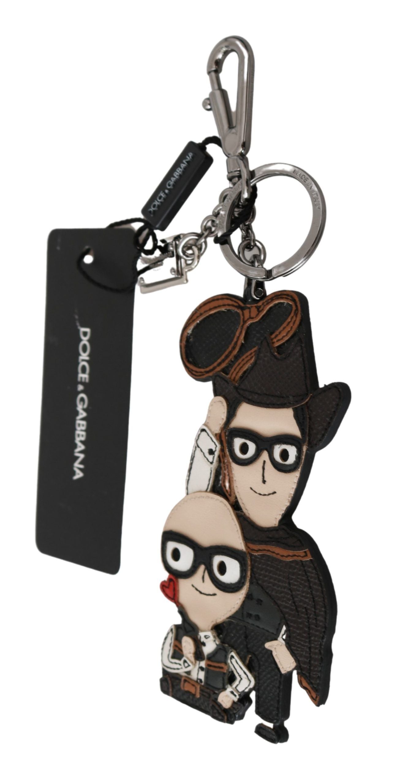 Dolce & Gabbana 가죽 도미니코 Stefano Sicily Western Badge Keychain