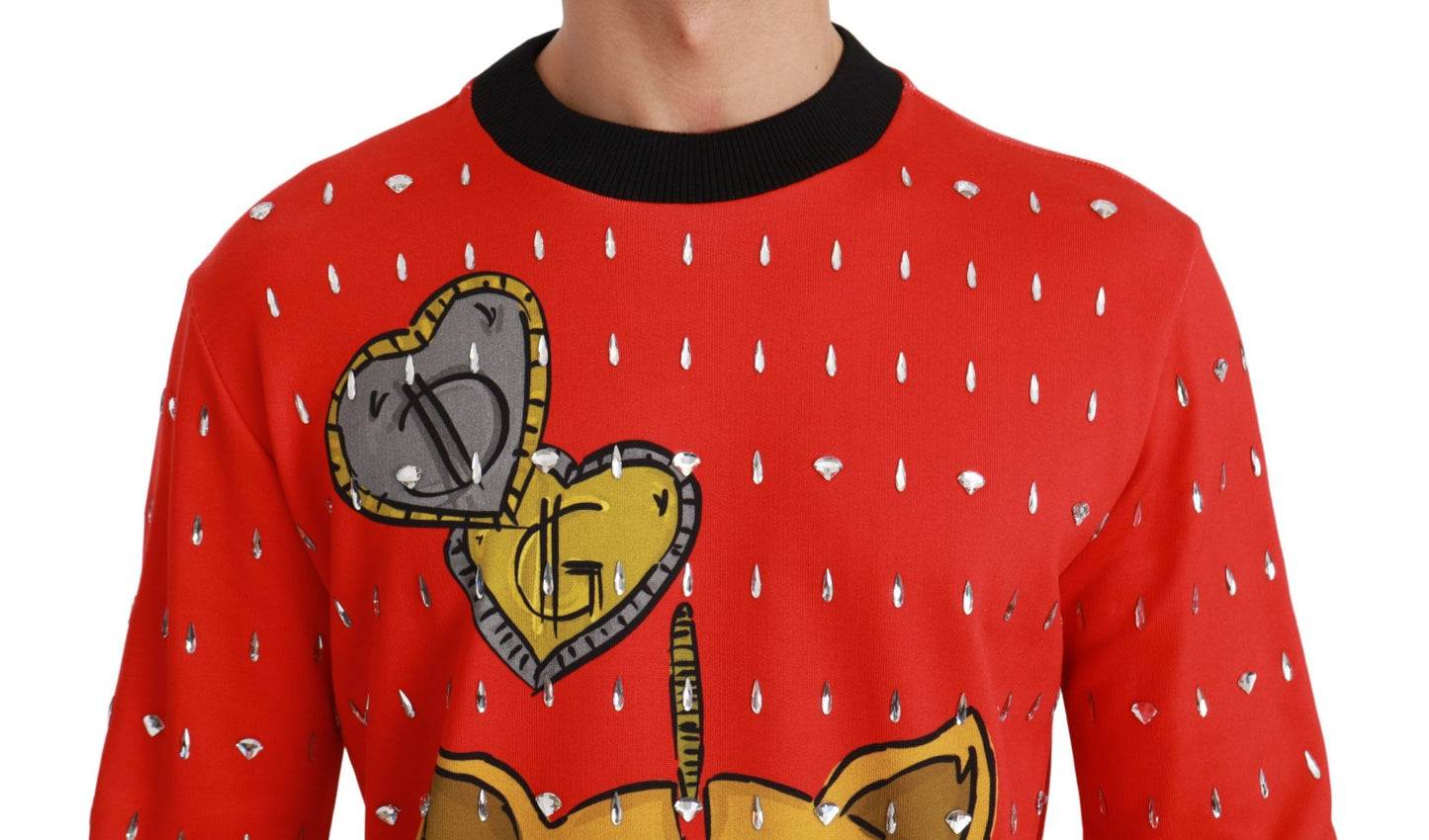 Dolce & Gabbana Red Crystal Pig of the Sweater