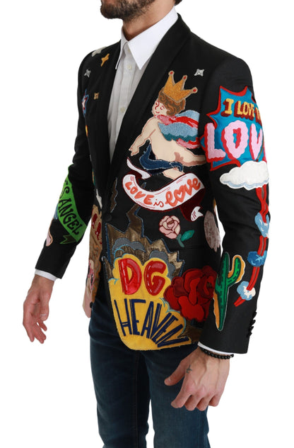 Dolce &amp; Gabbana Schwarzer DG Heaven King MARTINI Blazer