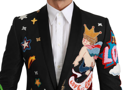 Dolce &amp; Gabbana Schwarzer DG Heaven King MARTINI Blazer