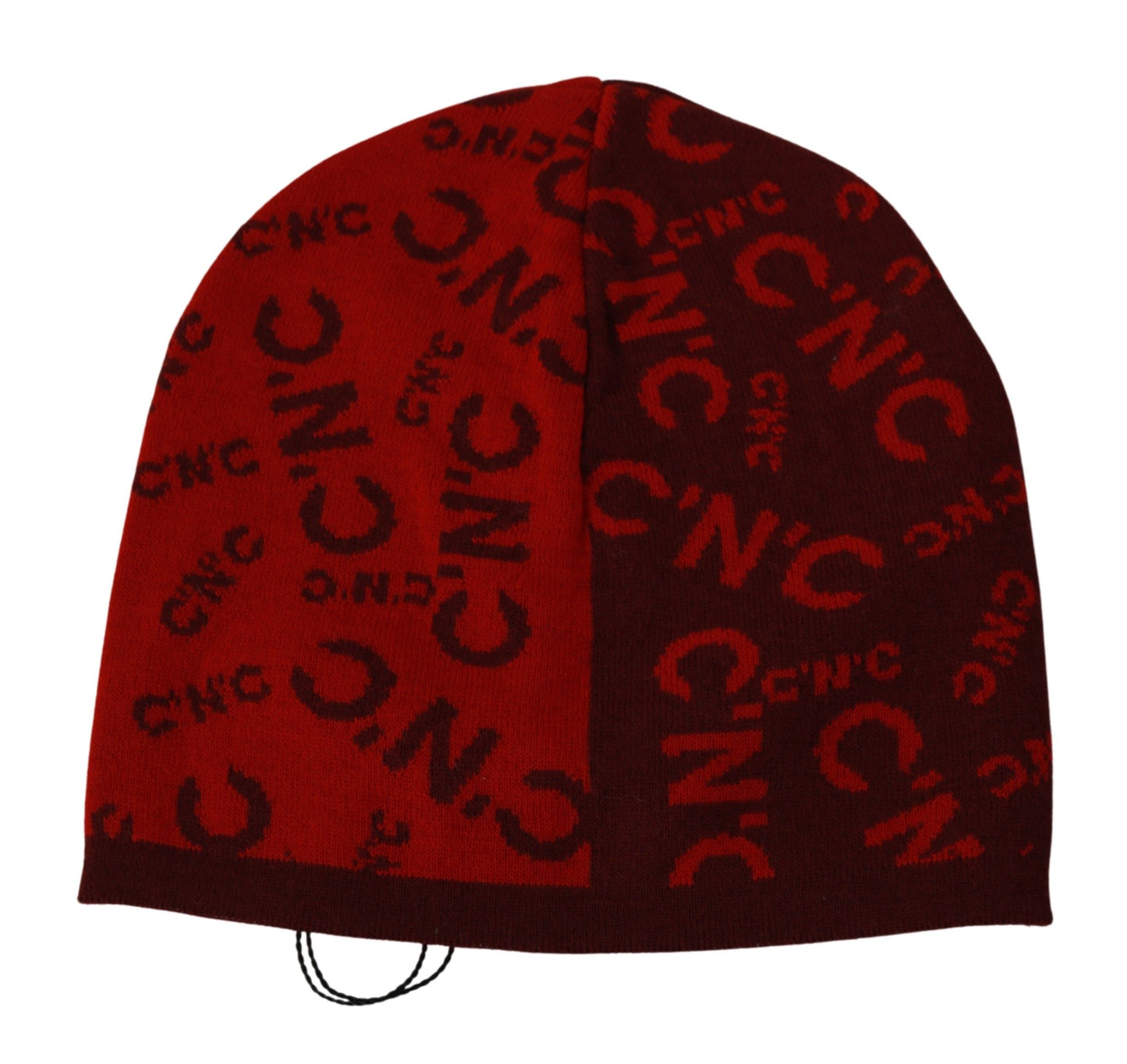 Rote Beanie-Mütze aus Wollmischung von Costume National mit Markenlogo