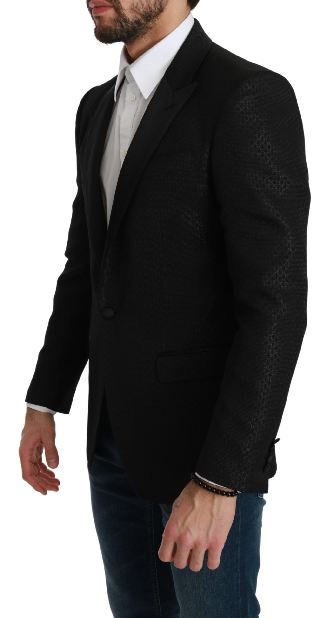 Dolce & Gabbana Black Slim Fit Jacket Martini Blazer