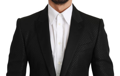 Dolce & Gabbana Black Slim Fit Jacket Martini Blazer