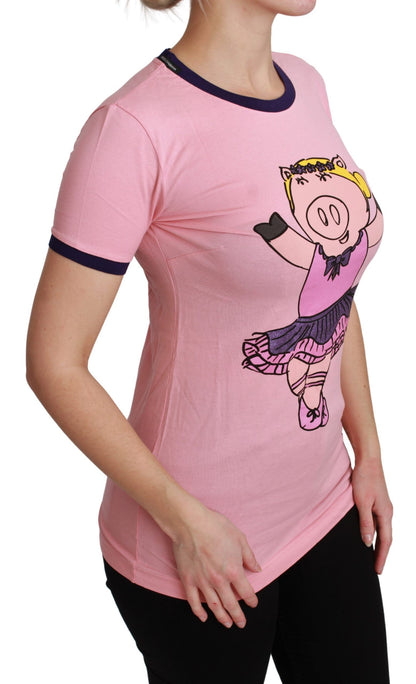 Dolce & Gabbana Pink of the Pig Top Cotton 티셔츠