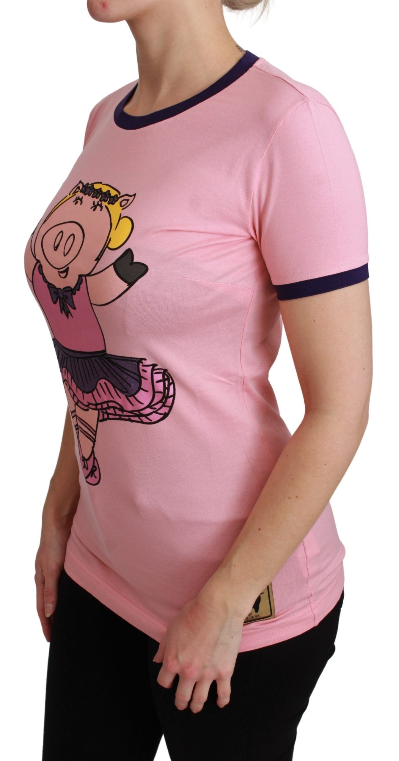 Dolce & Gabbana Pink of the Pig Top Cotton 티셔츠