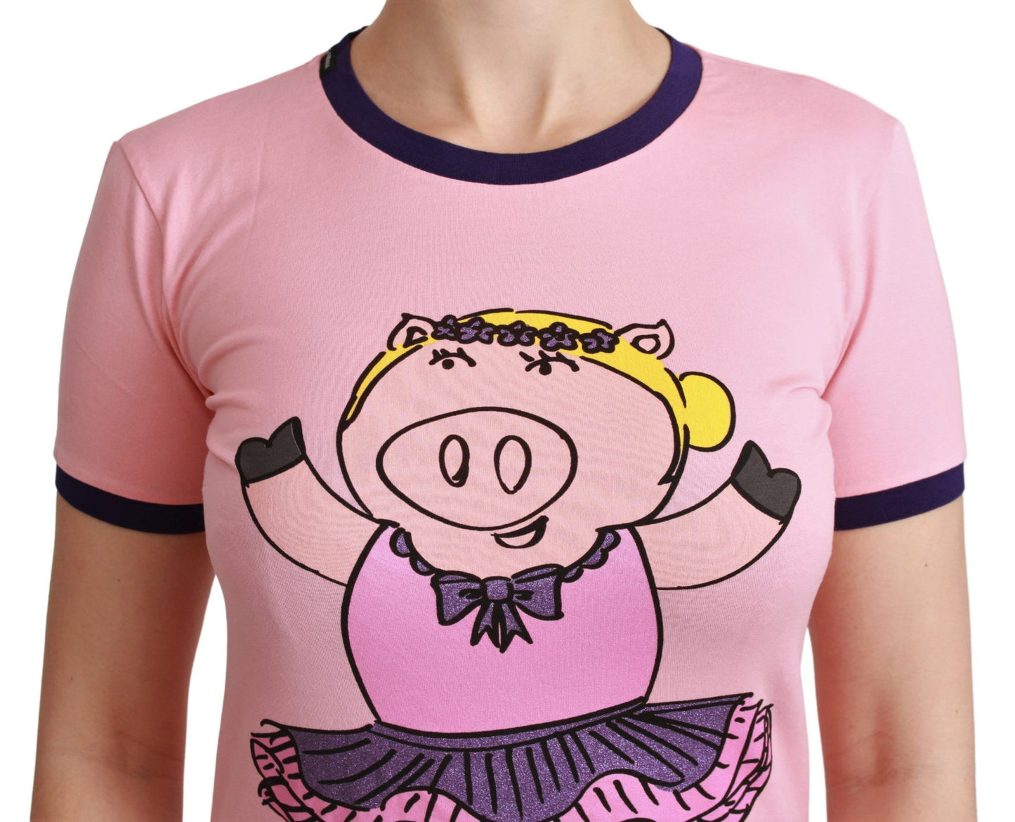 Dolce & Gabbana Pink of the Pig Top Cotton 티셔츠