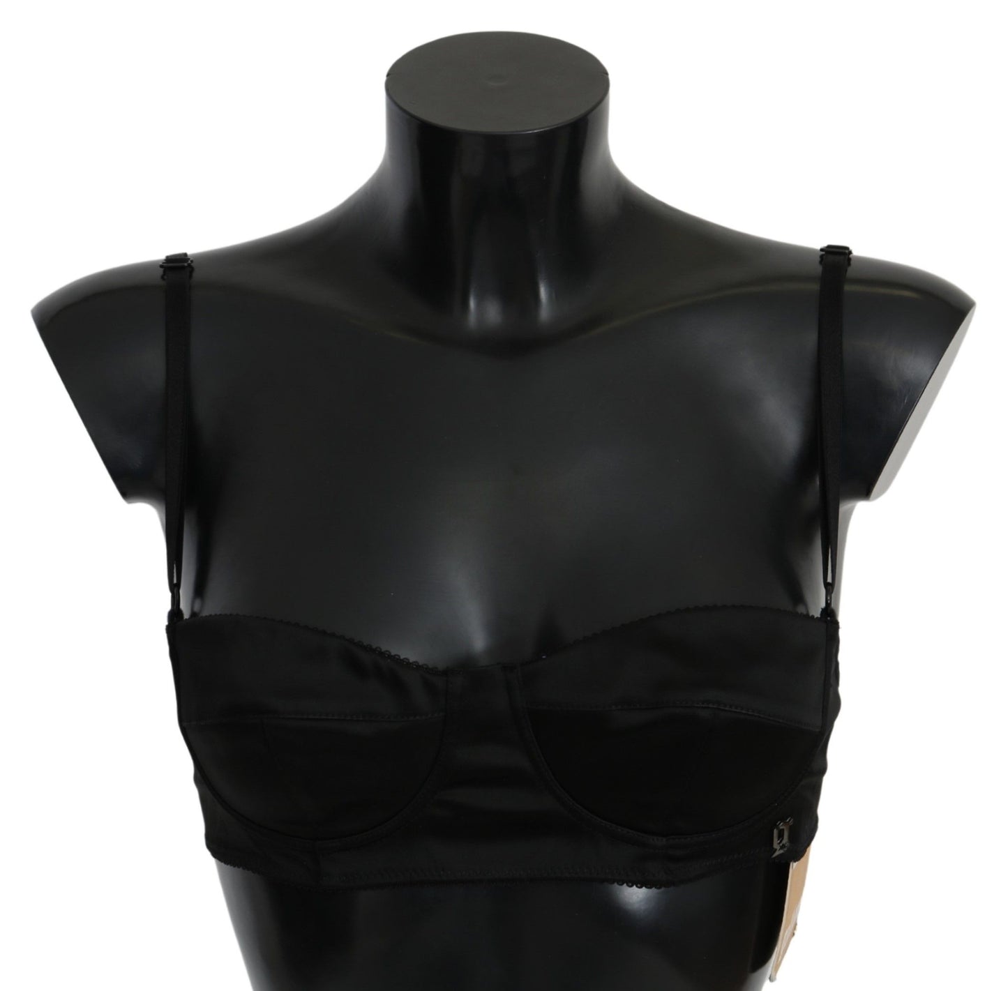 John Galliano Elegant Black Cotton Bralette