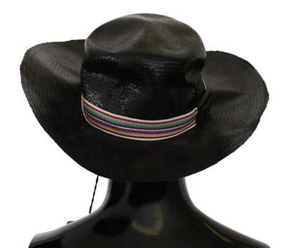 의상 National Black Wide Brim Cowboy Solid Hat