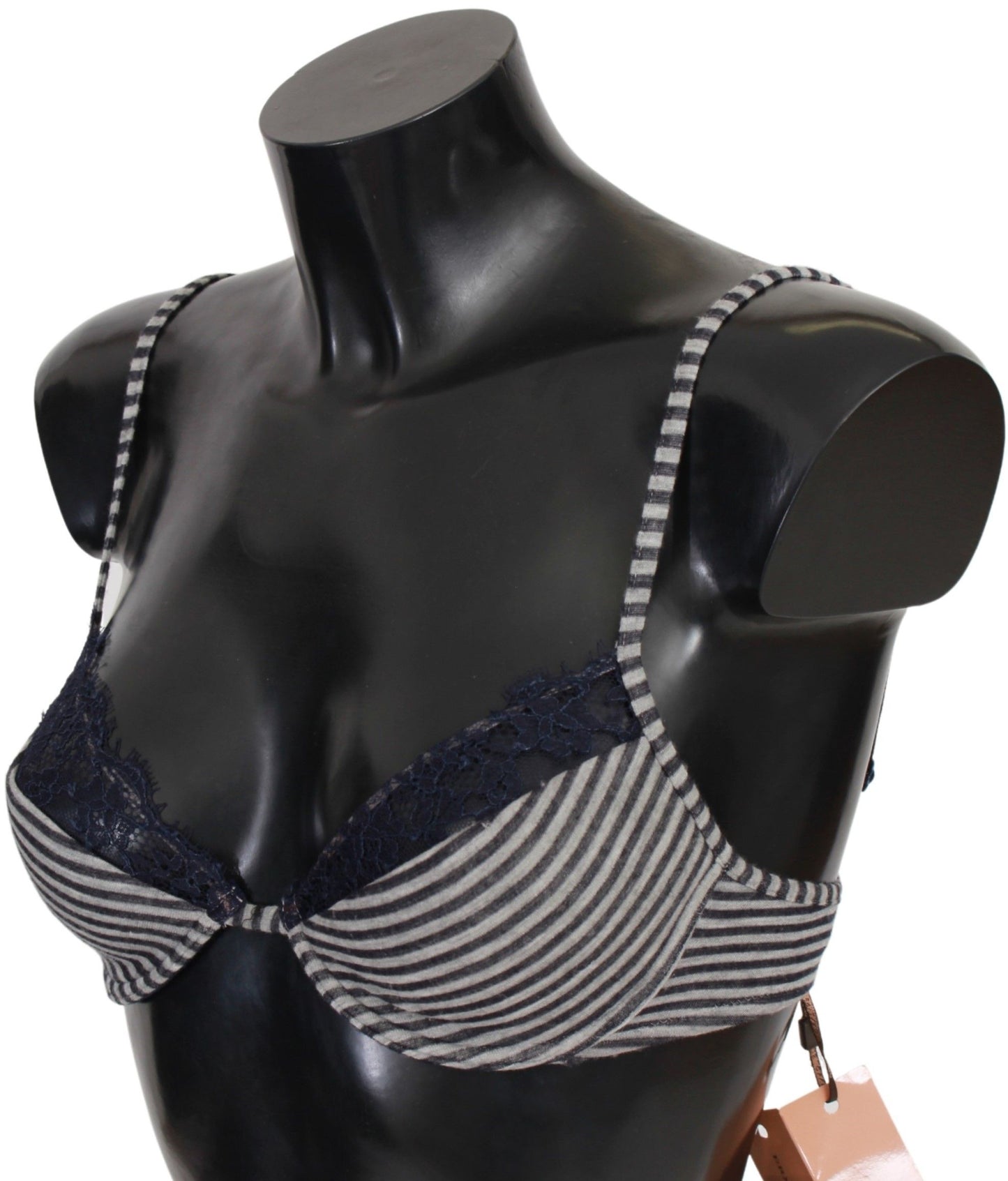 Ermanno Scervino Blue Stripes 레이스 Reggiseno 브라 속옷