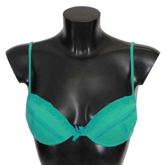 Ermanno Scervino Green Push Up Bra 100%면 속옷