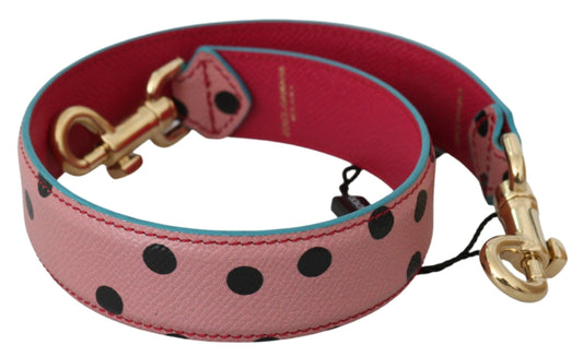 Dolce & Gabbana Pink Polka Dot 가죽 어깨 끈