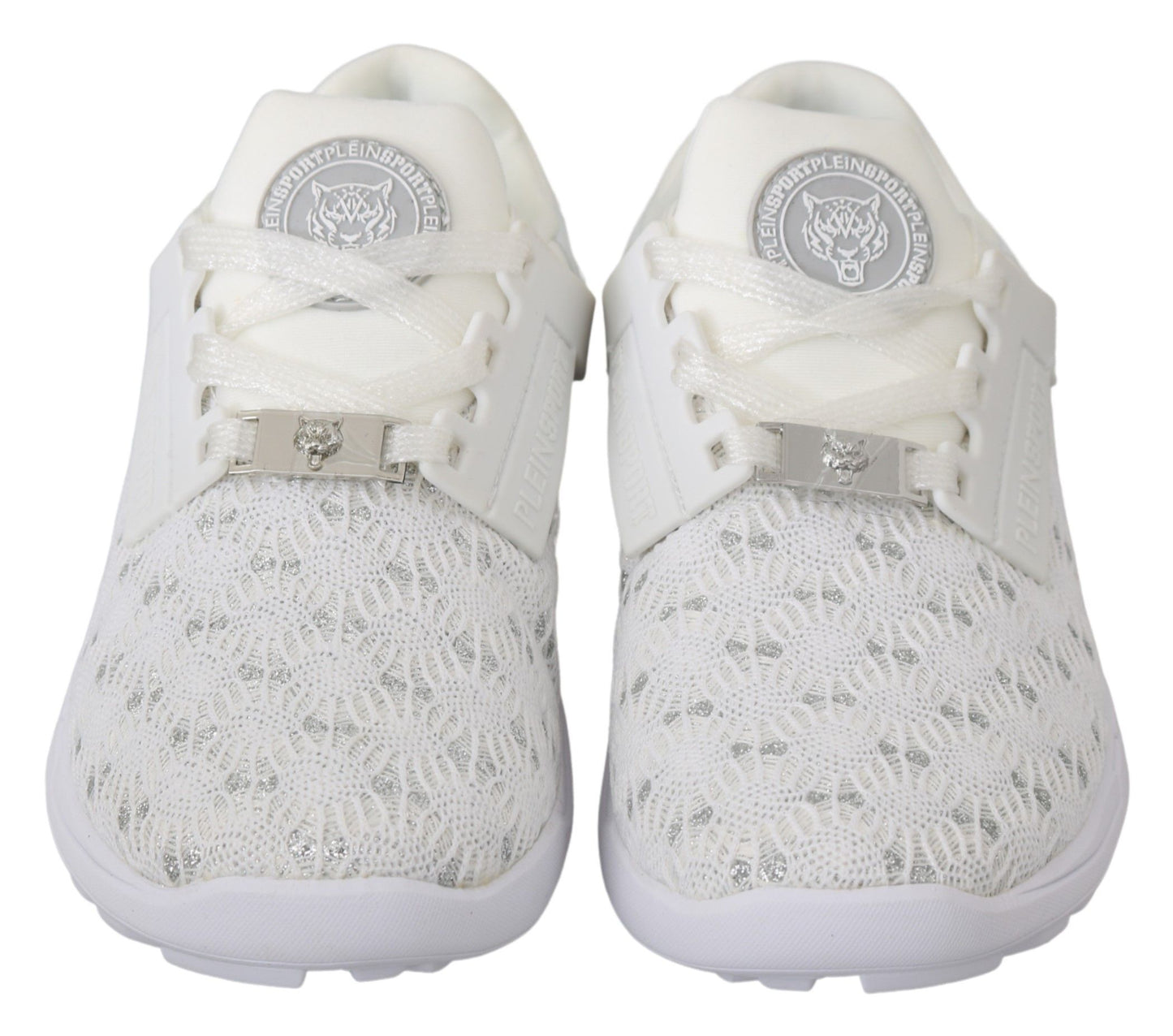 Philipp Plein Weiße Polyester-Freizeit-Sneaker-Schuhe