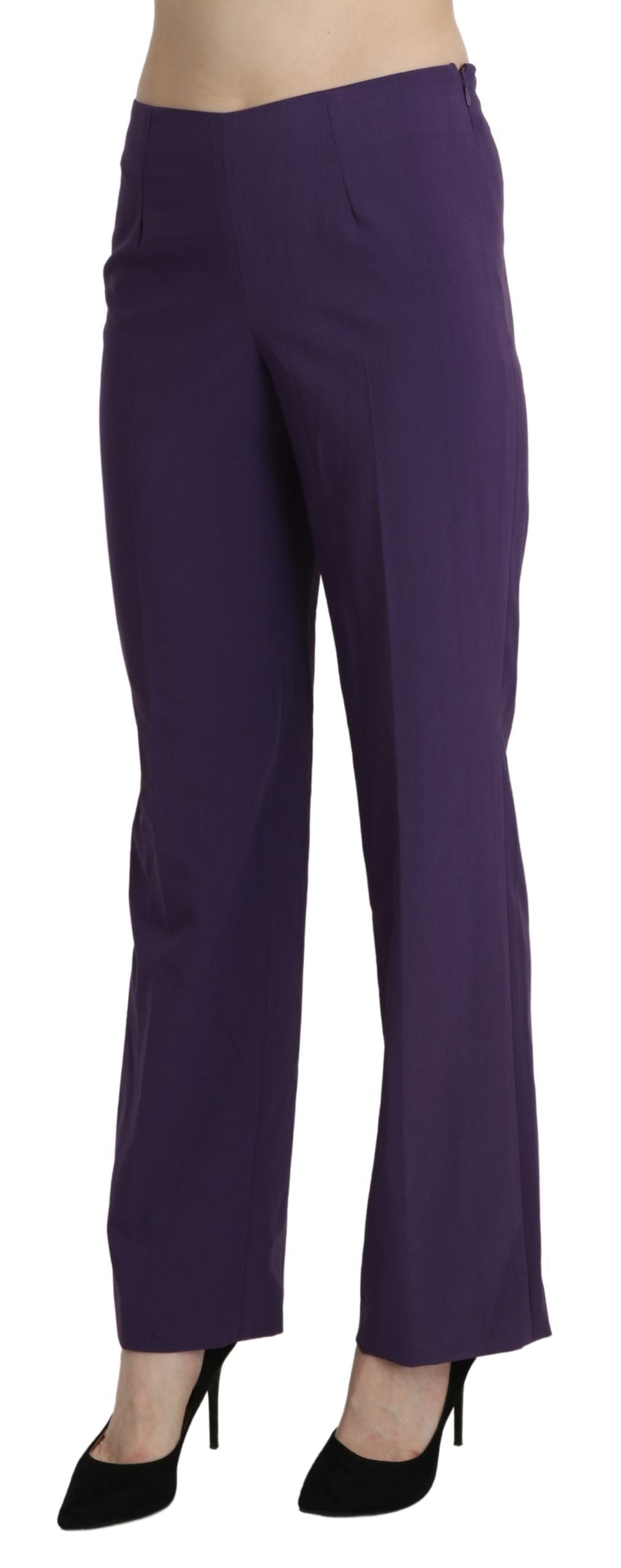 Bencivenga Purple High High Waist Straight Dress 바지 바지