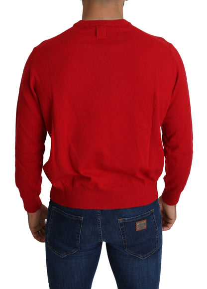 Milliardär italienischer Couture rotes V-Ausschnitt Wolle Sweatshirt Pullover Pullover