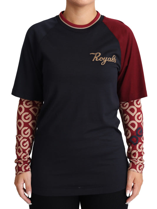 Mehrfarbiger Royals-Pullover mit Rundhalsausschnitt von Dolce &amp; Gabbana