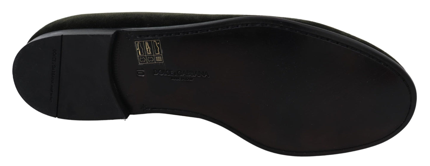 Mens Loafers Shoes의 Dolce & Gabbana Green Velvet Slip