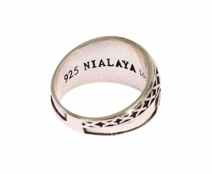 Nialaya Silver Rhodium 925 스털링 링