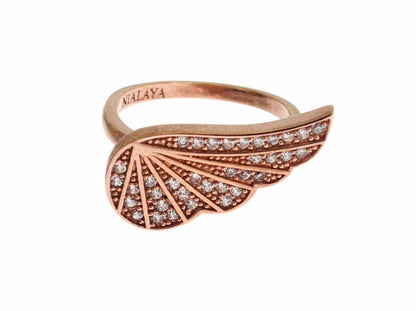 Nialaya Pink Gold 925 Silver Womens Clear CZ 반지