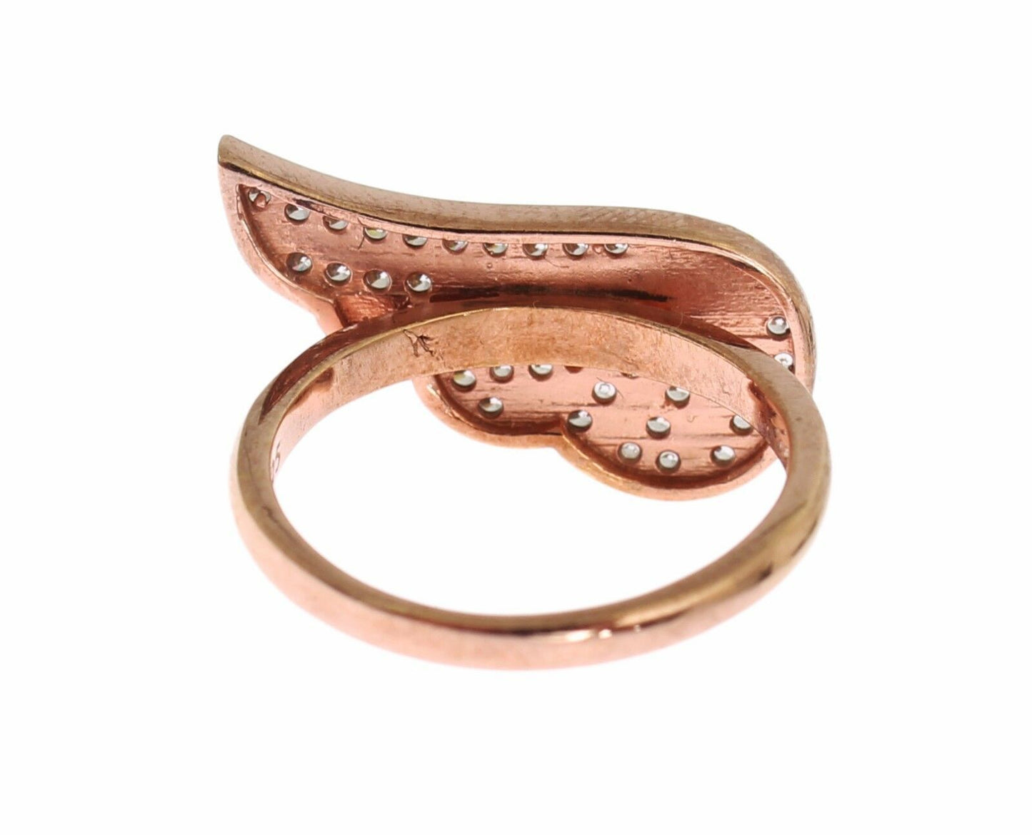 Nialaya Pink Gold 925 Silver Womens Clear CZ 반지