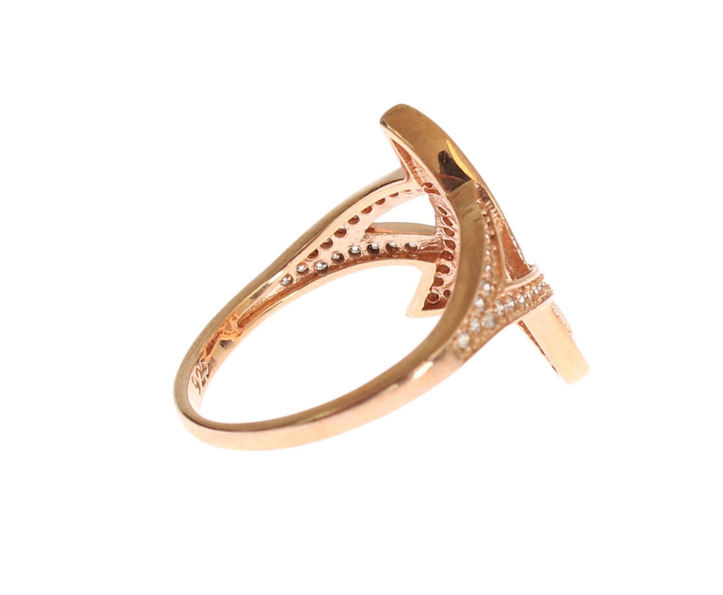 Nialaya Damen-Ring aus klarem CZ-Gold und 925er-Silber