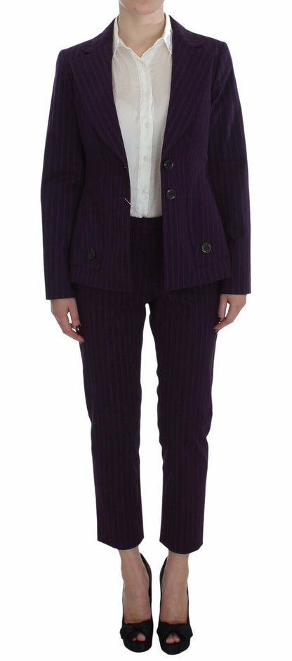 BENCIVENGA Elegant Striped Pant & Blazer Suit