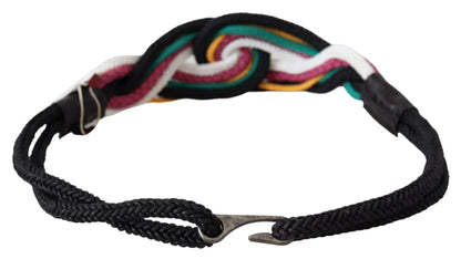 Costume National Chic Multicolor Twisted Rope Belt