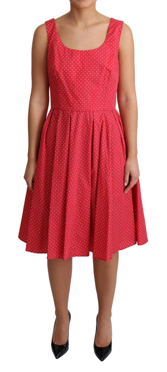 Dolce & Gabbana Polka-Dot Sleeveless A-Line Dress