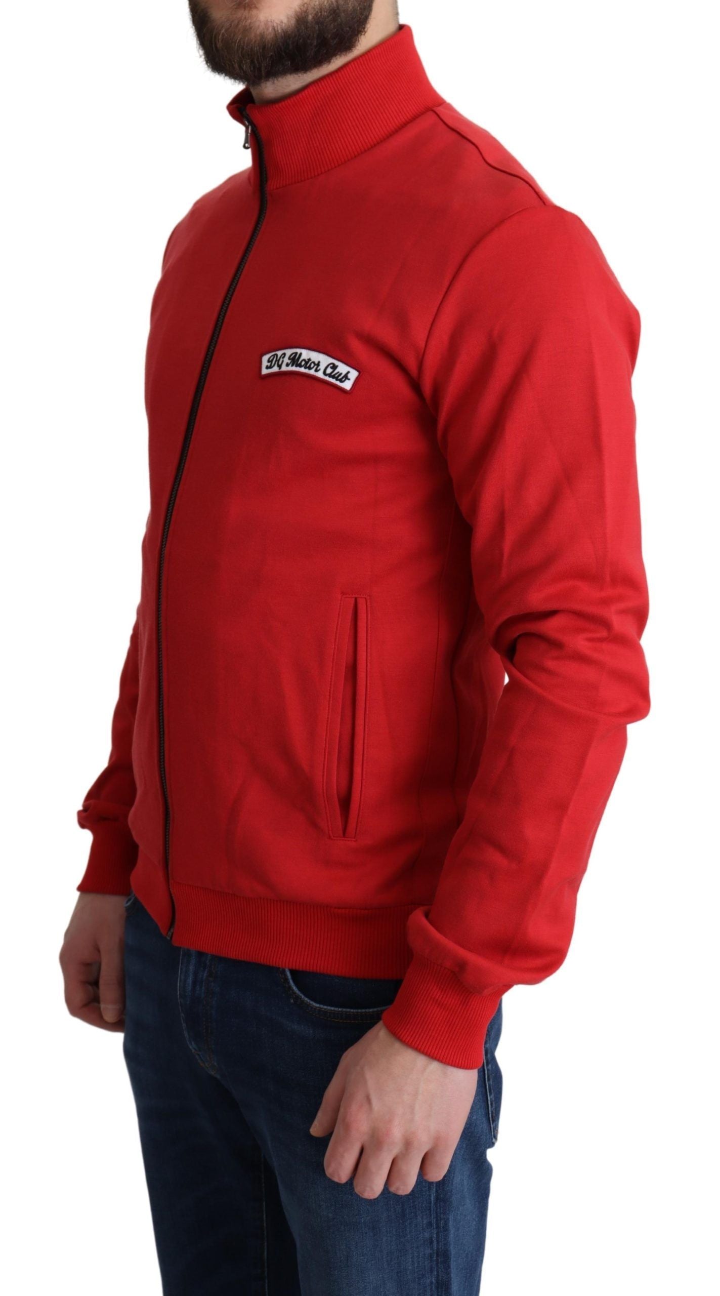 Dolce &amp; Gabbana Red DG Motor Club Strickjacke mit Reißverschluss