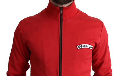 Dolce &amp; Gabbana Red DG Motor Club Strickjacke mit Reißverschluss