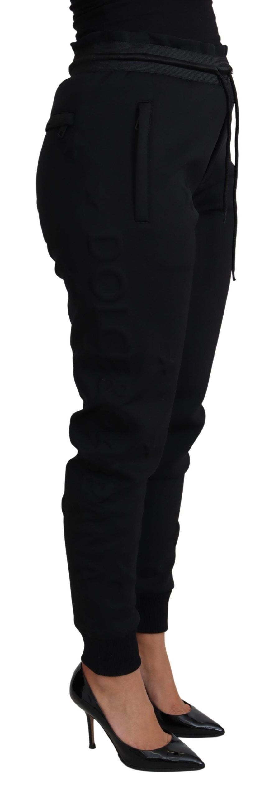 Schwarze Polyester-Neopren-Jogginghose von Dolce &amp; Gabbana