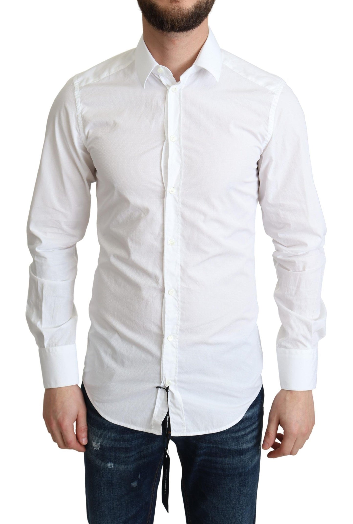 Dolce & Gabbana Elegant White Cotton Dress Shirt