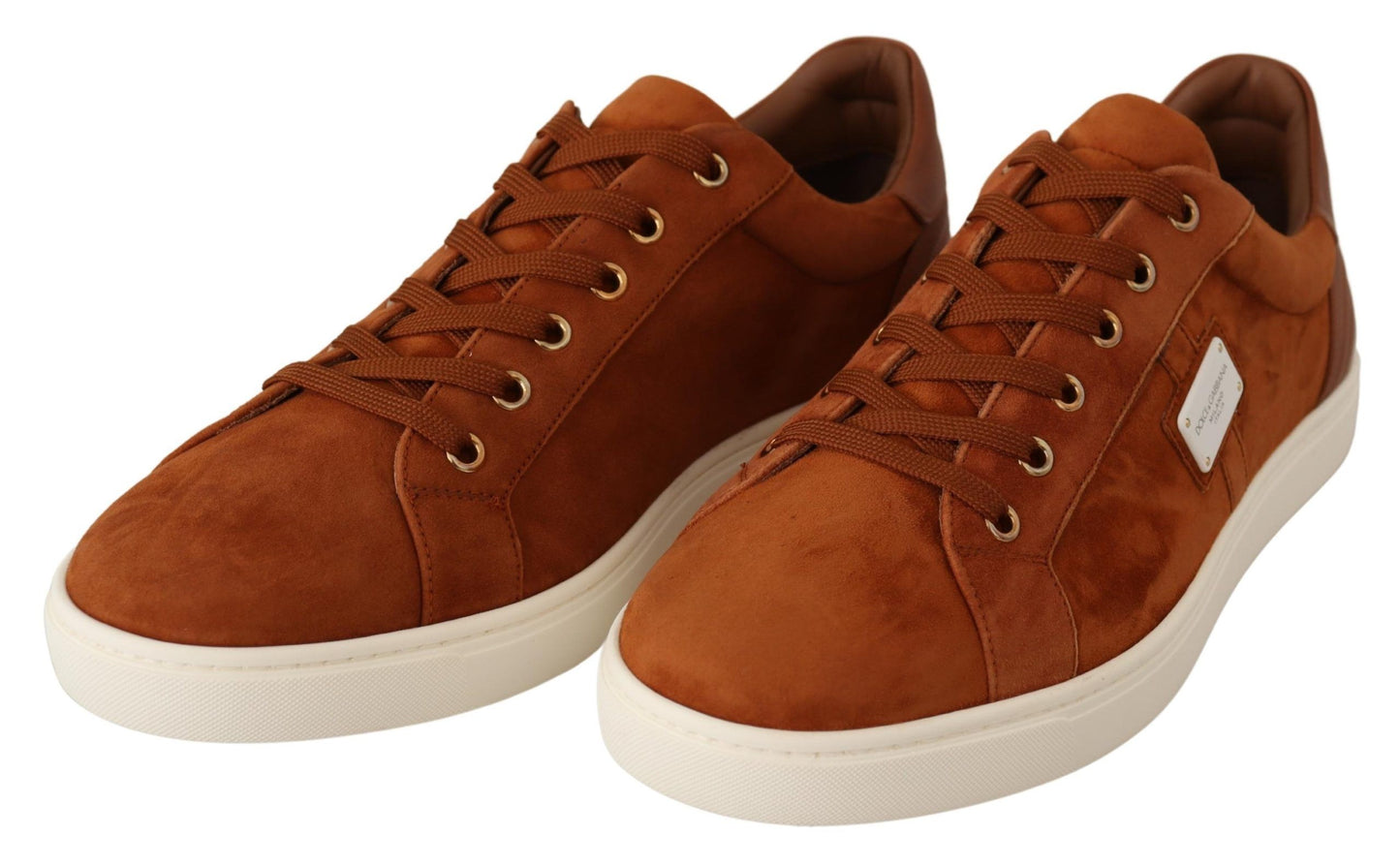 Dolce & Gabbana Elegant Light Brown Leather Sneakers