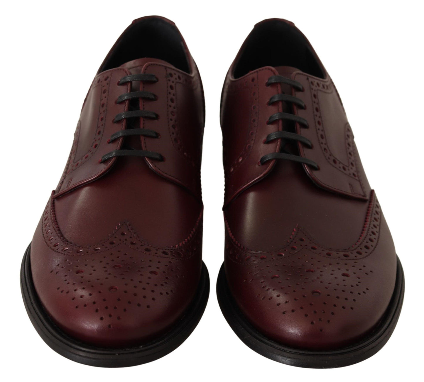 Dolce & Gabbana Bordeaux 가죽 Oxford Wingtip 공식화