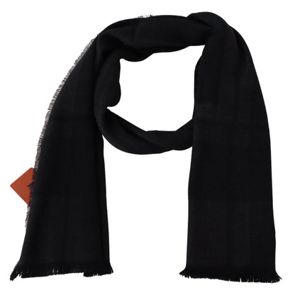 Missoni Black 100% Wool Unisex Neck Wrap Scarf