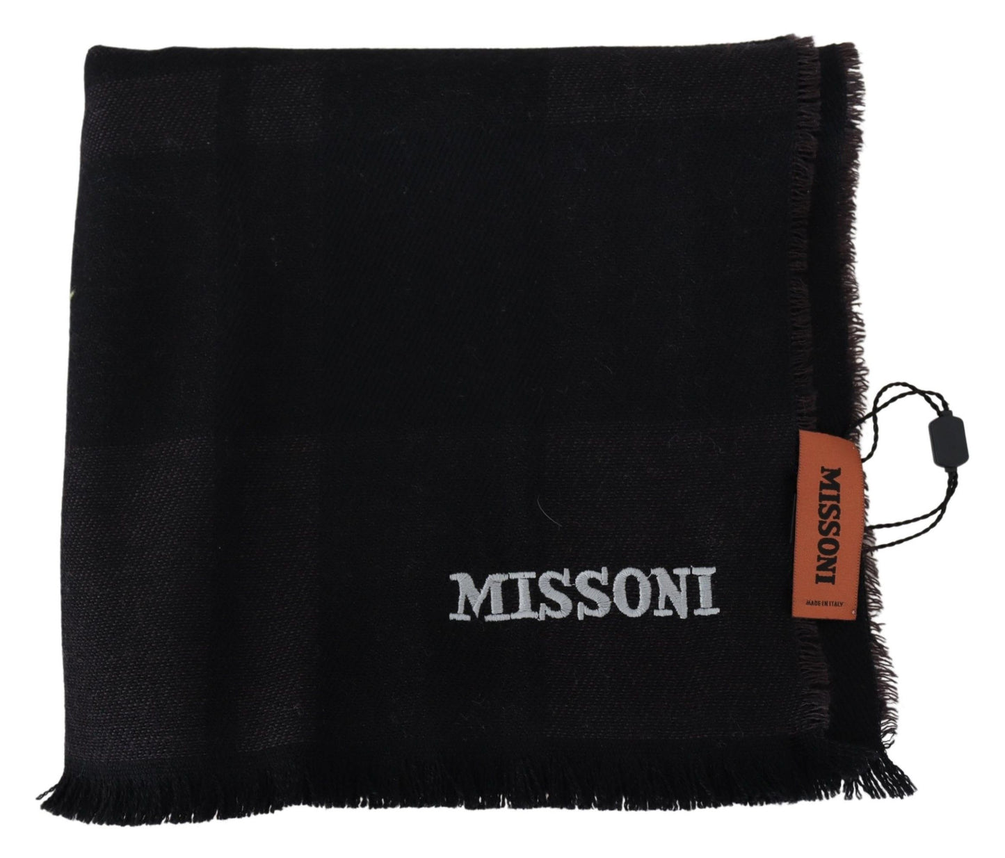 Missoni Black 100% Wool Unisex Neck Wrap Scarf