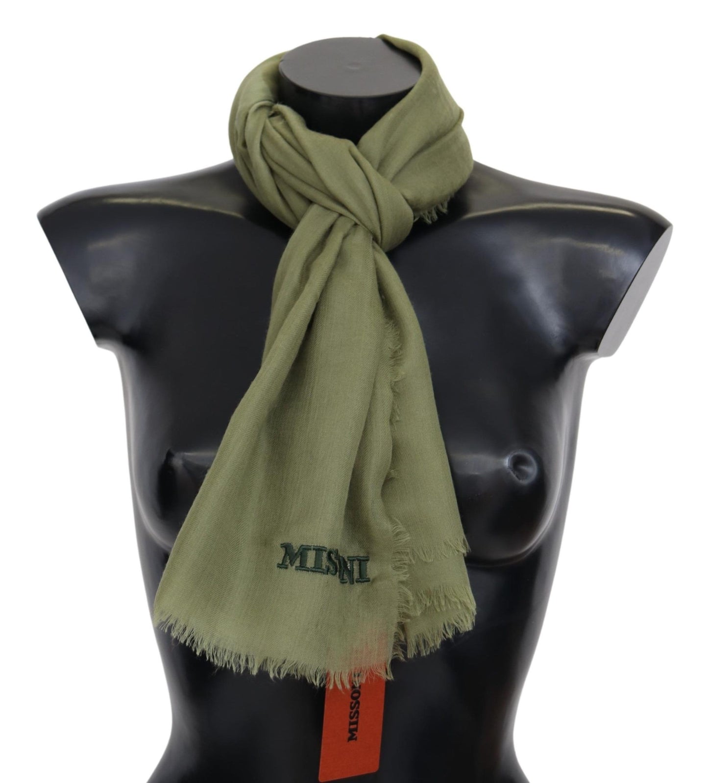 Missoni Green Cashmere Unisex Neck Wrap Scarf