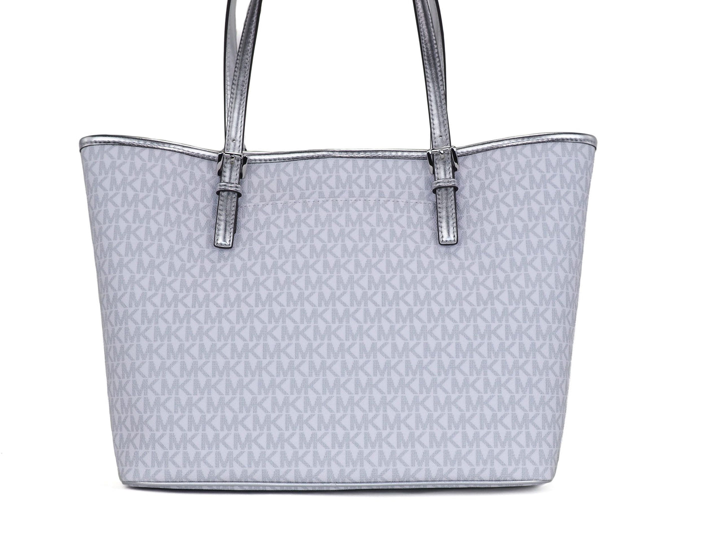 Michael Kors Jet Set Girls 인쇄 중간 서명 PVC Carryall Shoulder Tote 핸드백 (Bright White Multi)