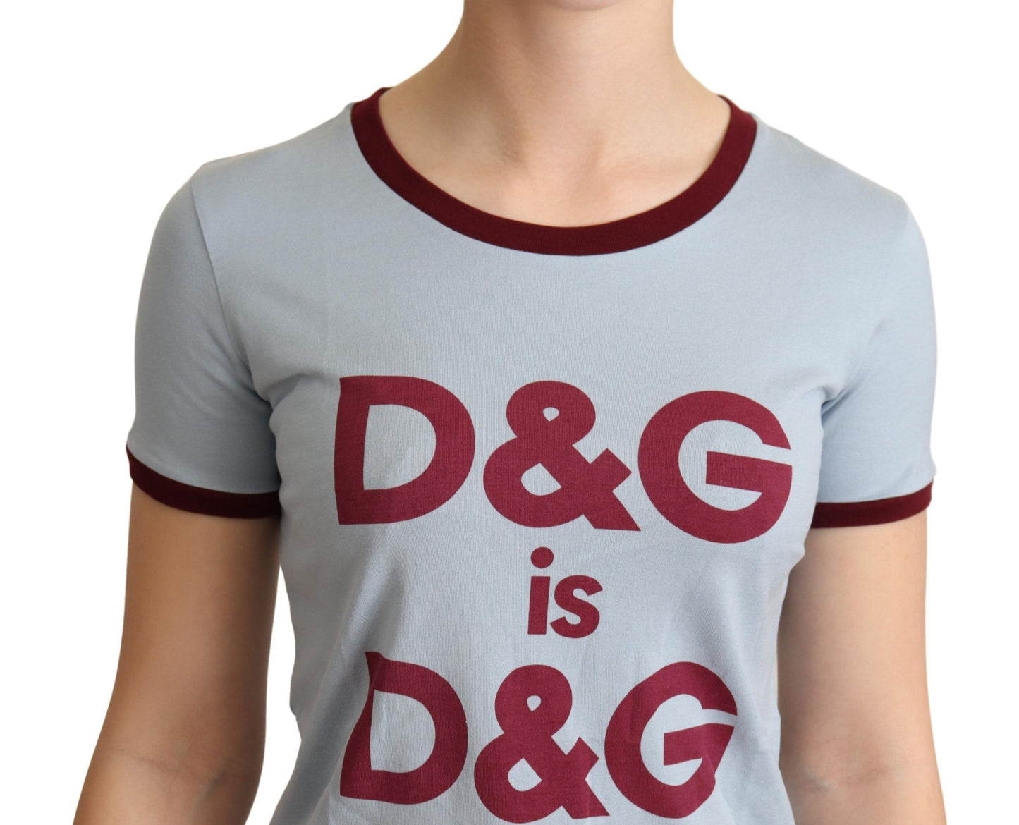 Dolce & Gabbana Blue Crewneck D & G Top T-Shirt