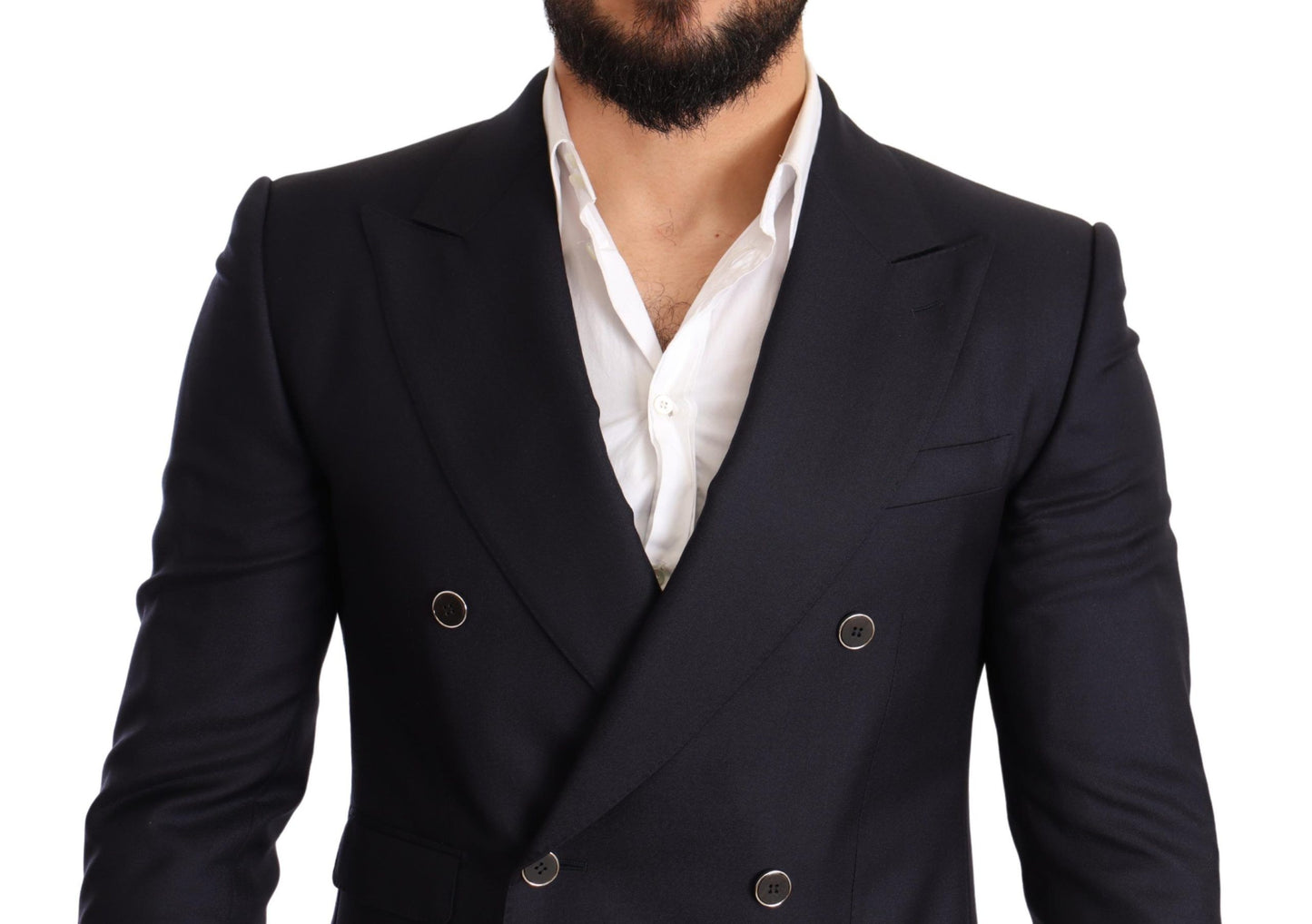 Dolce & Gabbana Blue Cashmere Silm Slim Fit Sicilia Blazer