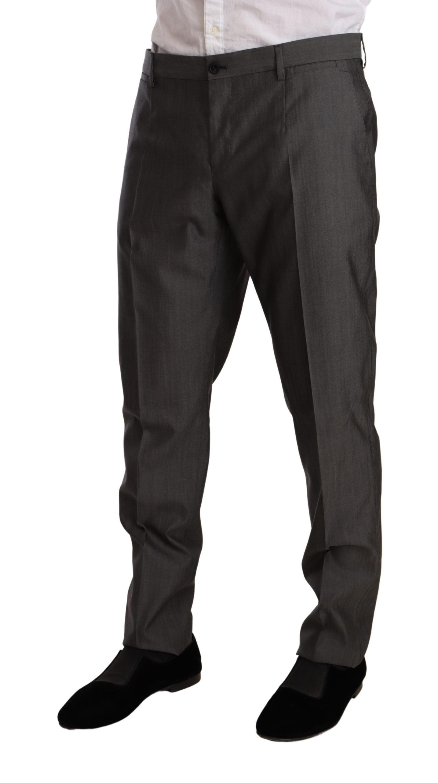 Dolce & Gabbana Grey Metallic Martini Slim Fit Set Set Suit