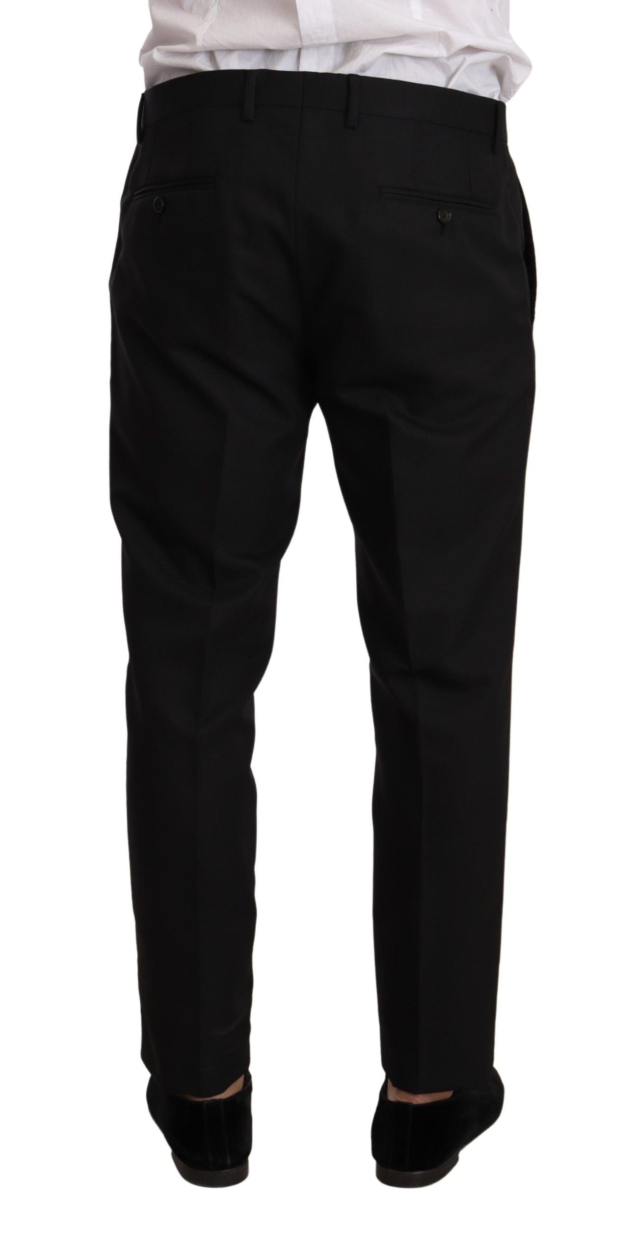 Dolce & Gabbana Black Fantasy Slim Fit Wool Martini Suit