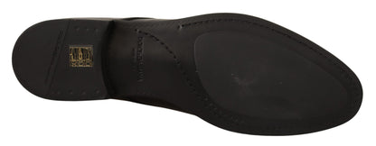 Dolce &amp; Gabbana Schwarze Leder-Schnürschuhe für Herren