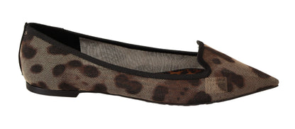 Dolce & Gabbana Elegant Leopard Print Flat Loafers