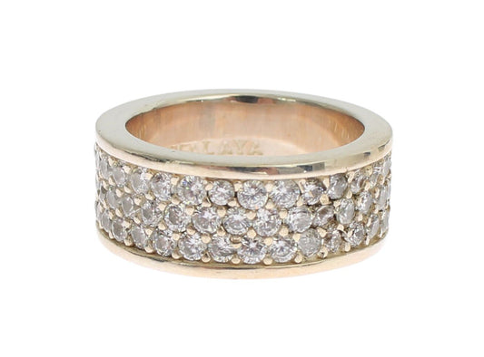 Nialaya Glamorous Silver CZ Crystal Embellished Ring