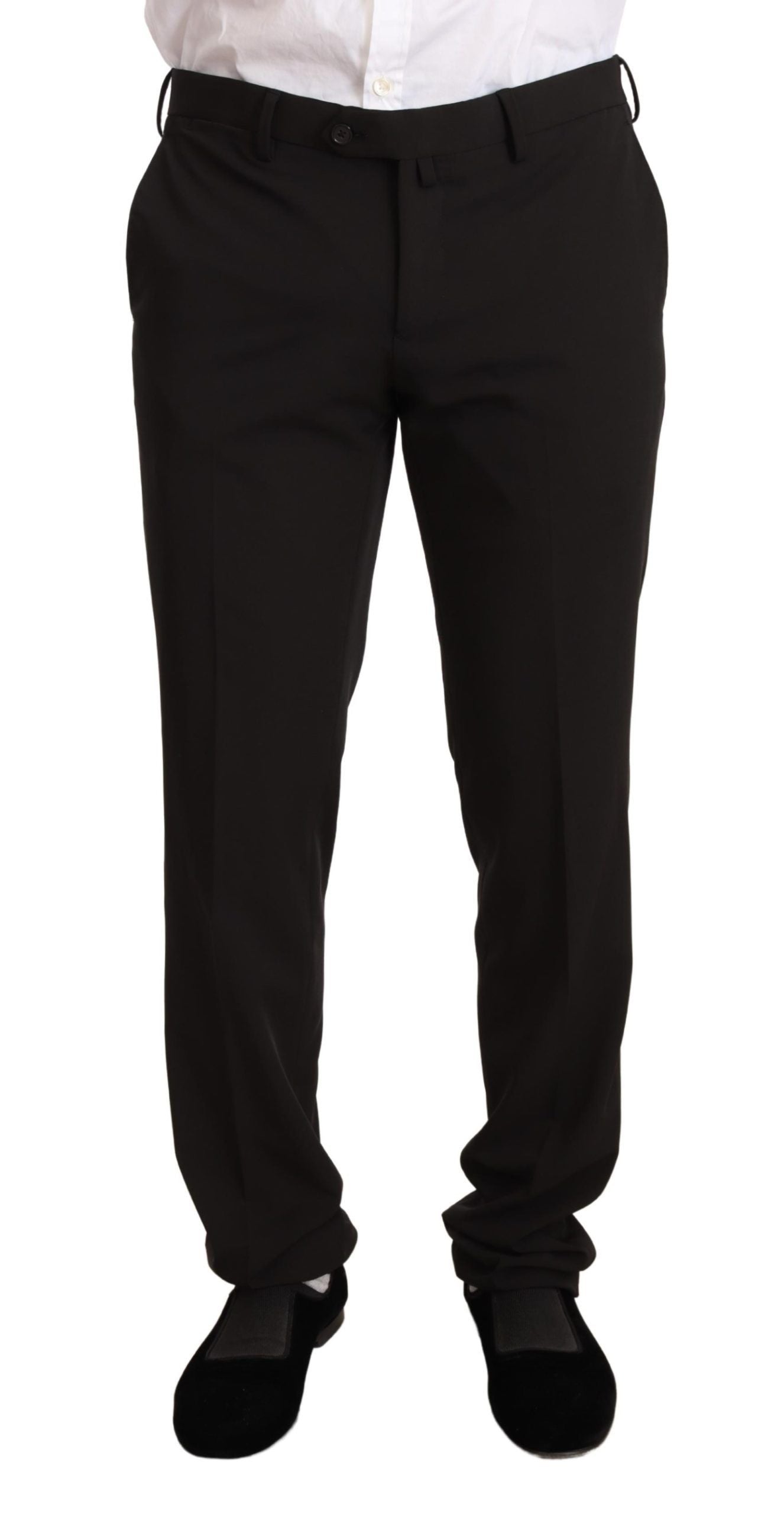 Domenico Tagliente Black Polyester Slim 2 피스 세트 Tagliente Suit