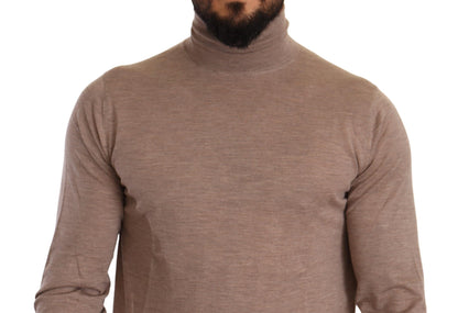 Dolce & Gabbana Brown Cashmere Turtleneck 풀오버 스웨터