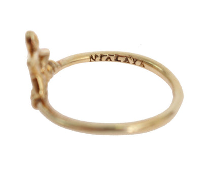 Nialaya Elegant Gold-Plated Sterling Silver Ring